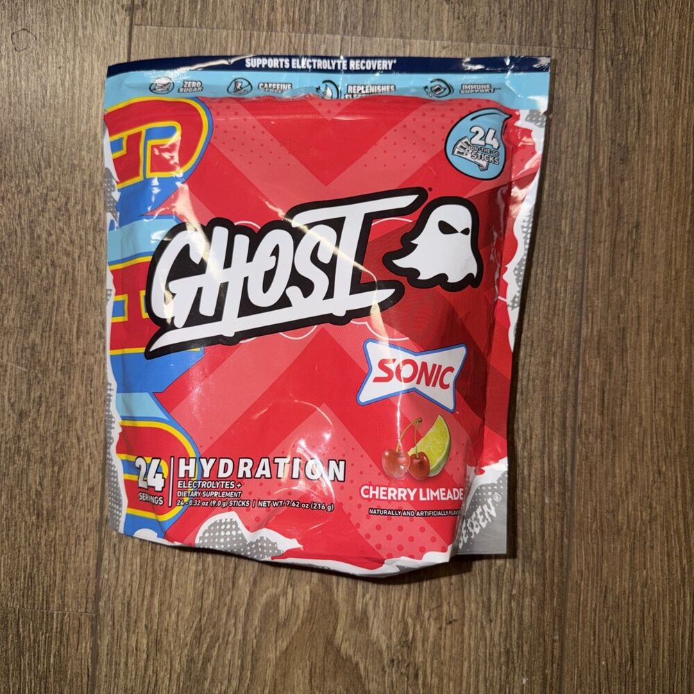 Ghost Hydration Sticks Cherry Limeade Flavor Fitness Sport Replenish 216g. 01/27